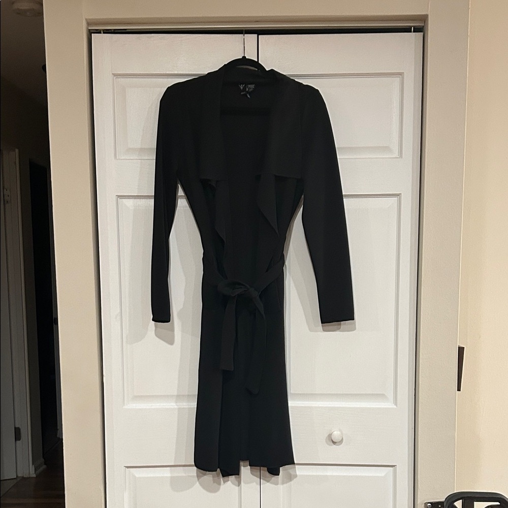 Elegant Black Women's long cardigan